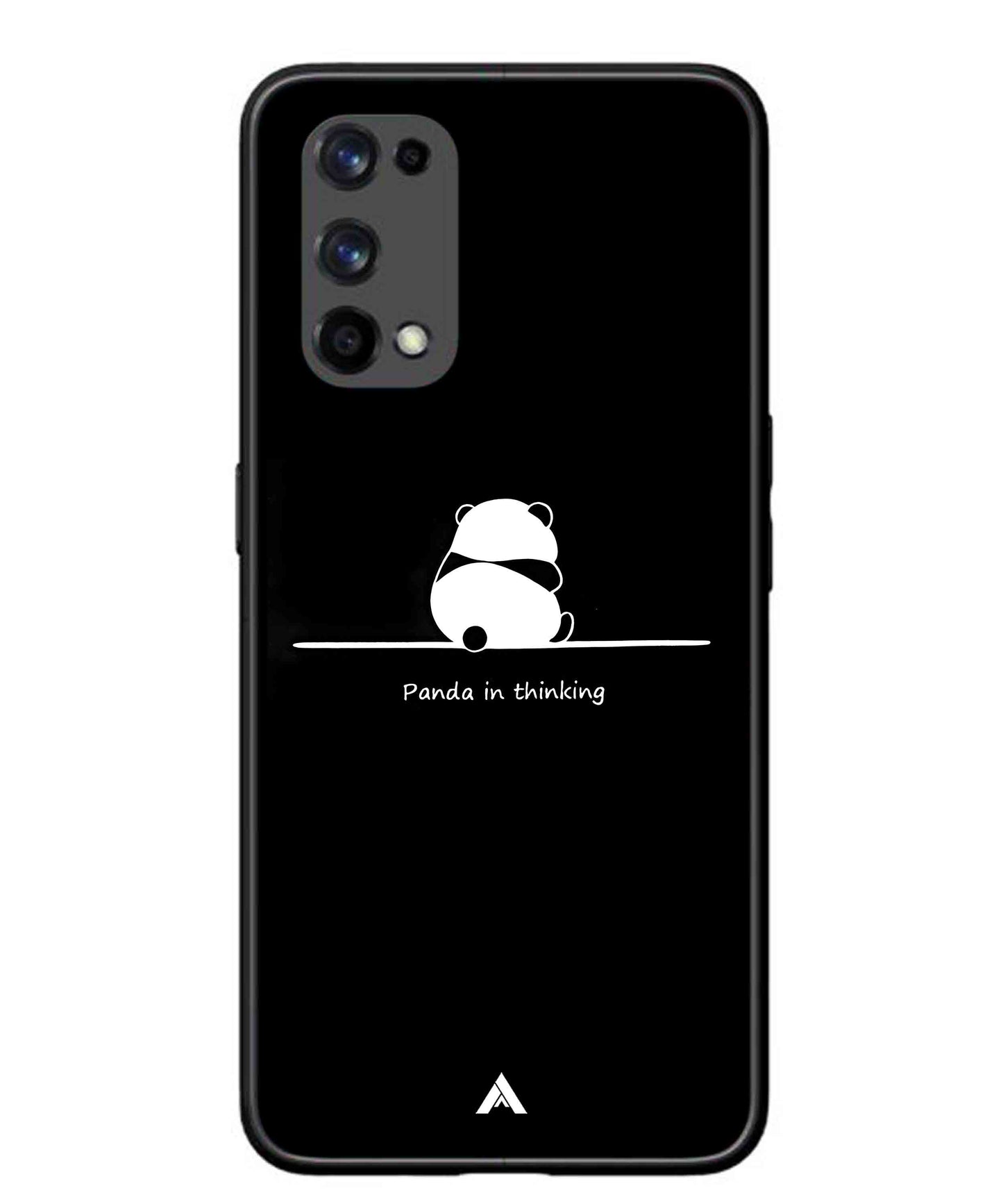 Thinking Panda Metal Back Cover Phone Case for Realme X7 Pro