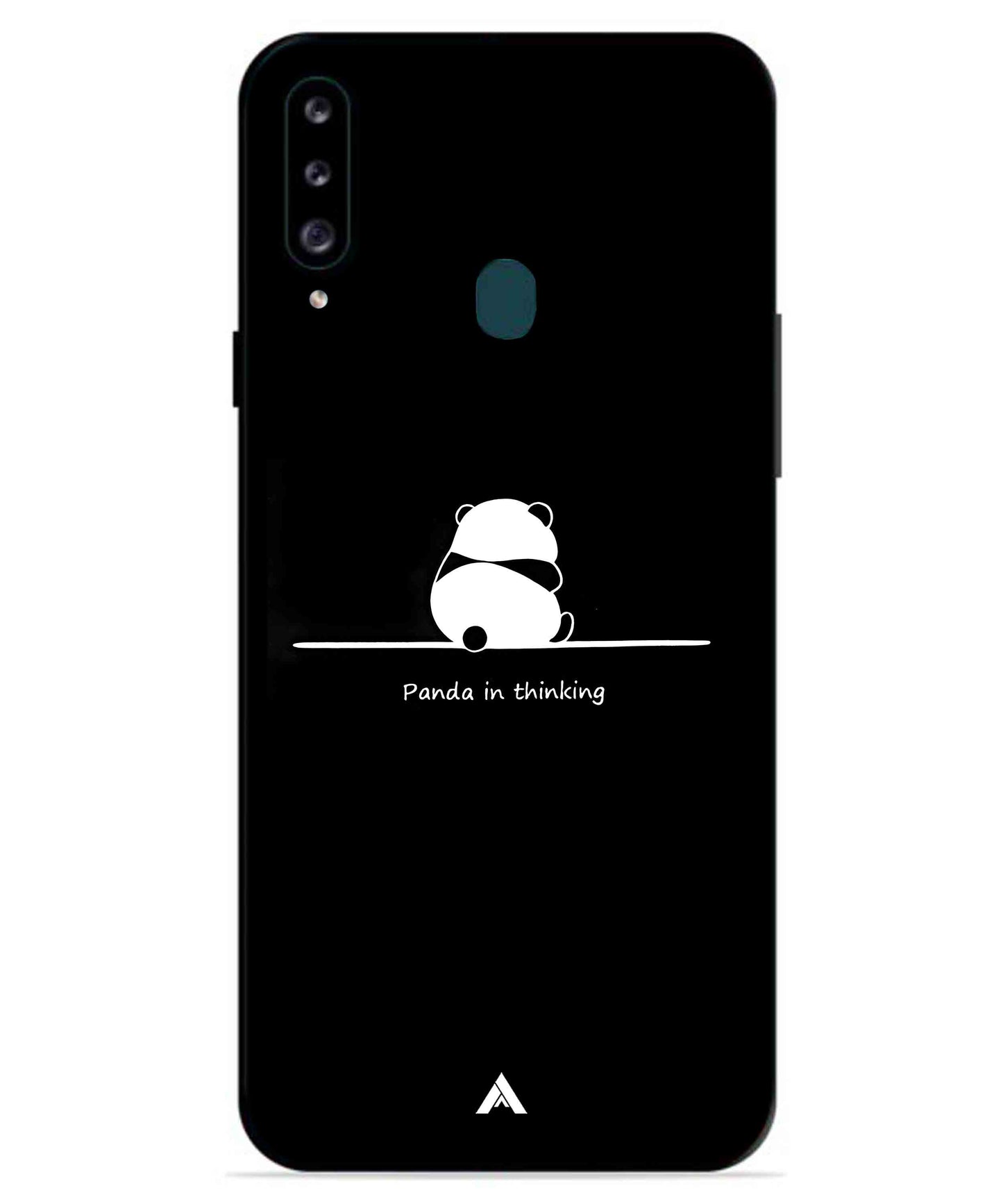 Thinking Panda Metal Back Cover Phone Case for Samsung Galaxy A70s