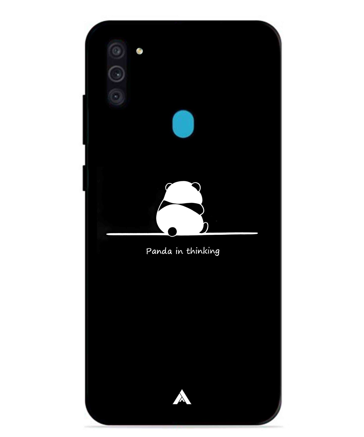 Thinking Panda Metal Back Cover Phone Case for Samsung Galaxy F11
