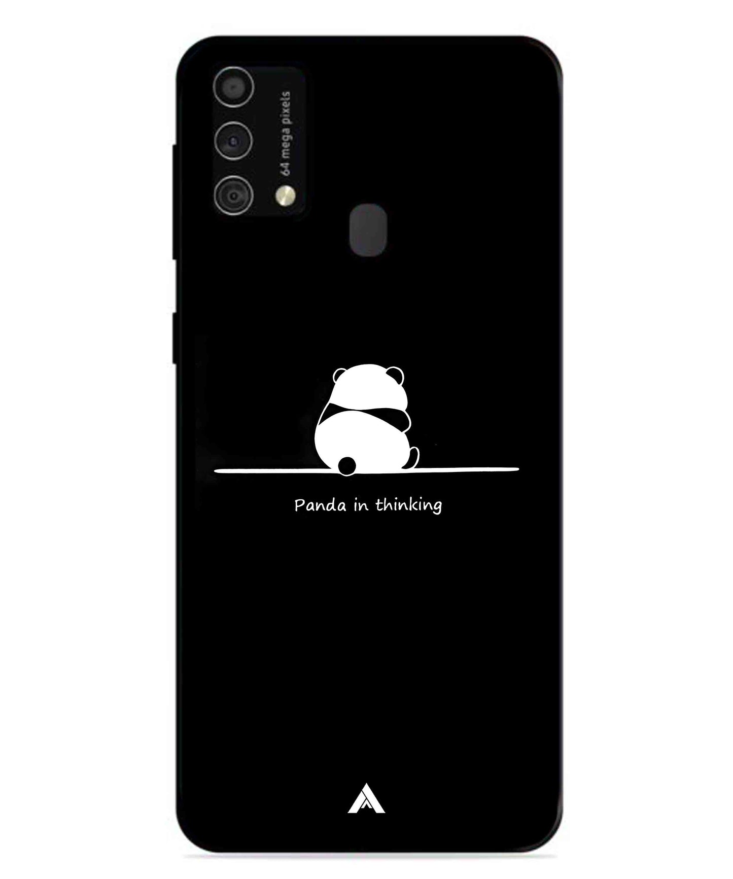 Thinking Panda Metal Back Cover Phone Case for Samsung Galaxy F41
