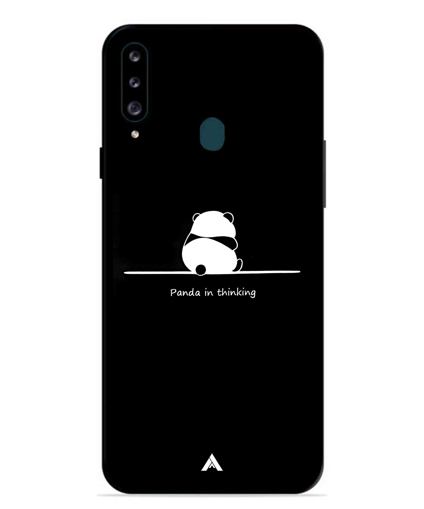 Thinking Panda Metal Back Cover Phone Case for Samsung Galaxy M30