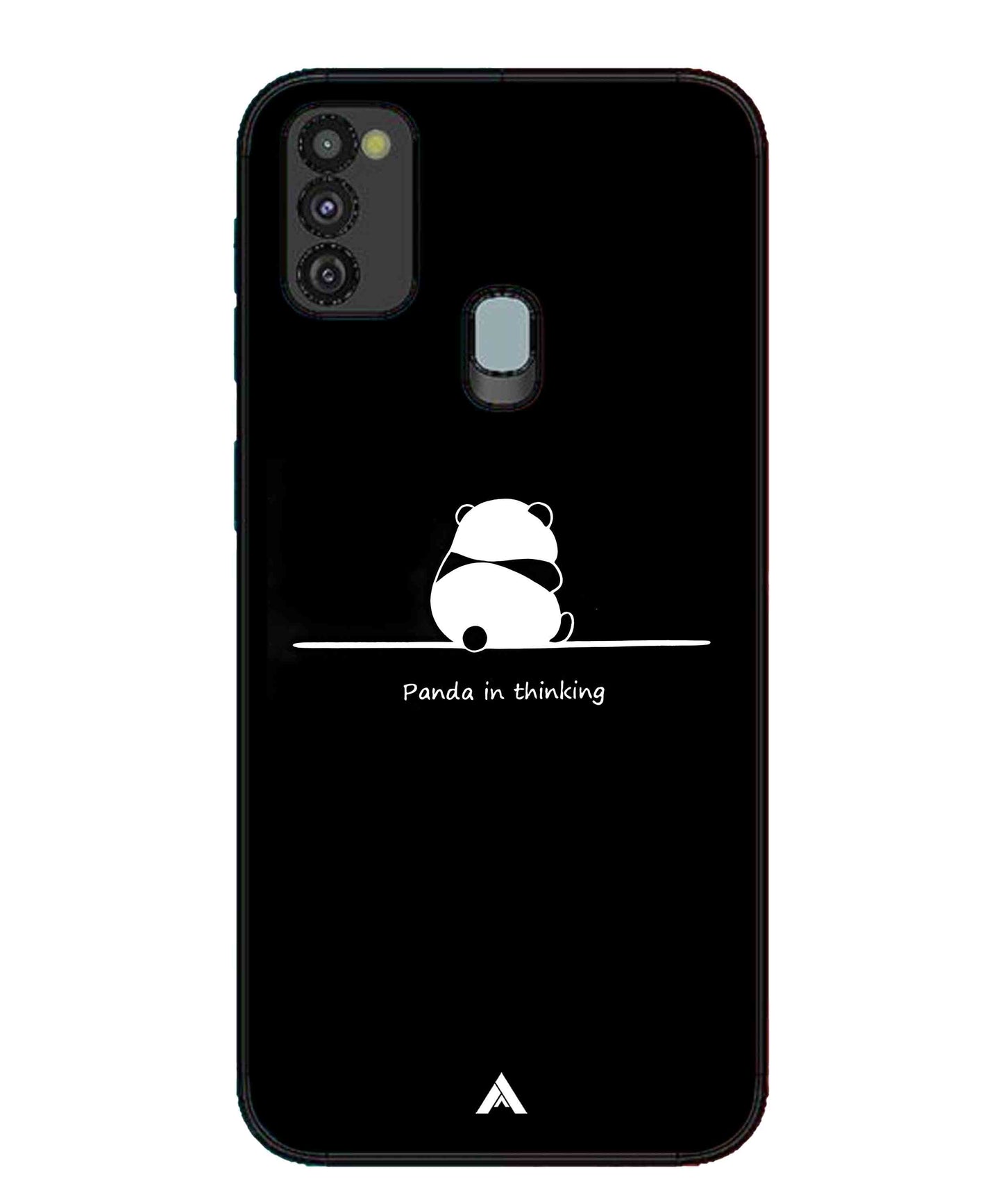 Thinking Panda Metal Back Cover Phone Case for Samsung Galaxy M30s
