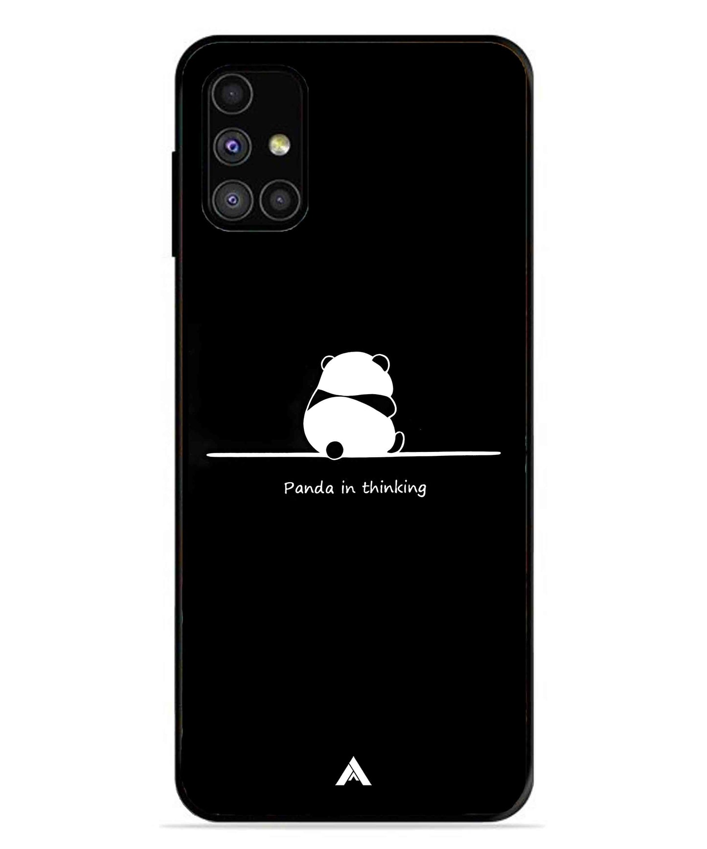 Thinking Panda Metal Back Cover Phone Case for Samsung Galaxy M31s