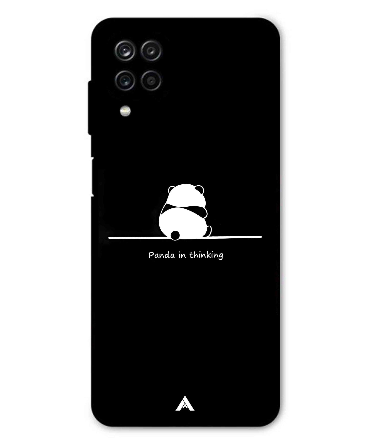 Thinking Panda Metal Back Cover Phone Case for Samsung Galaxy M32 4G