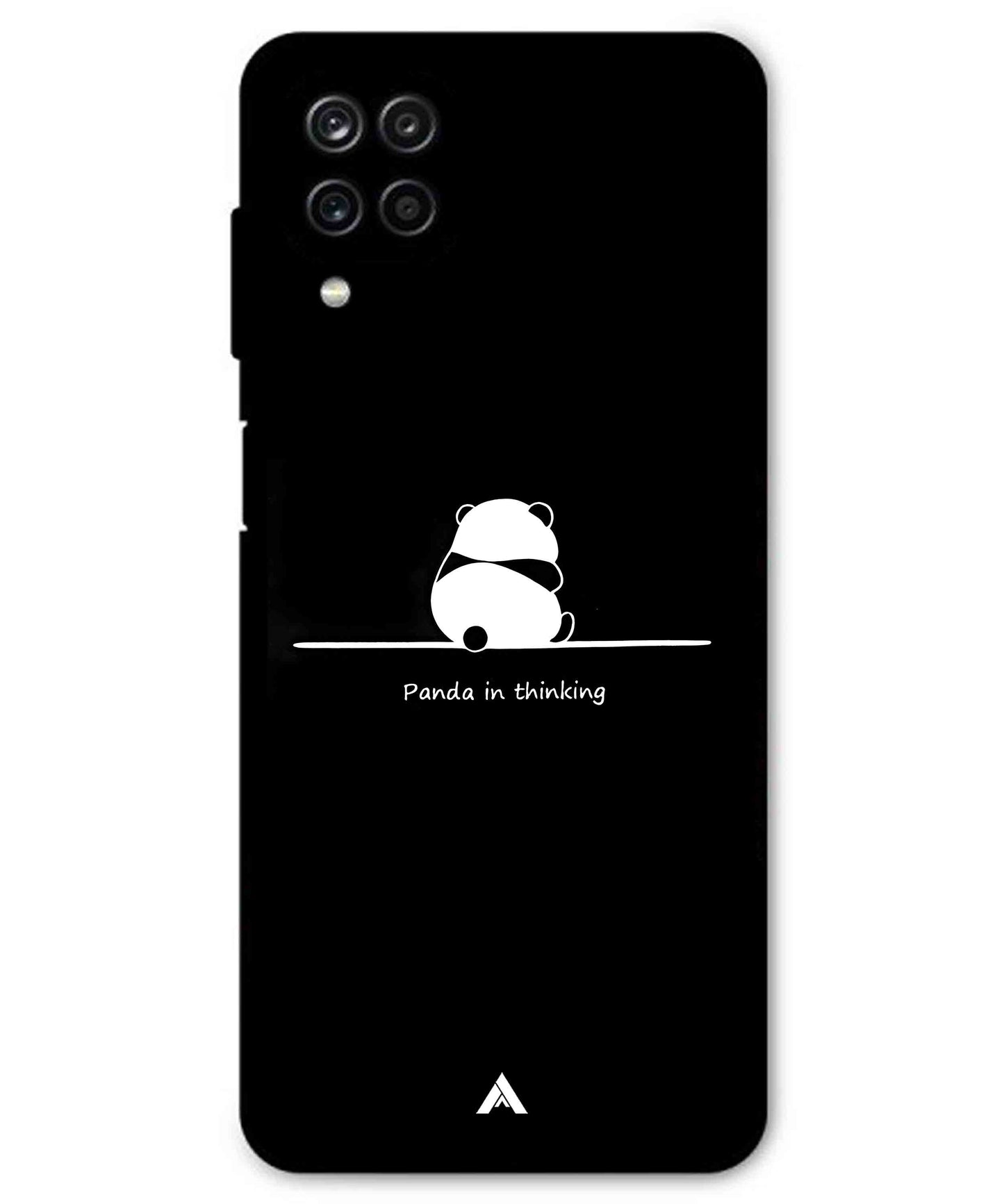 Thinking Panda Metal Back Cover Phone Case for Samsung Galaxy M42