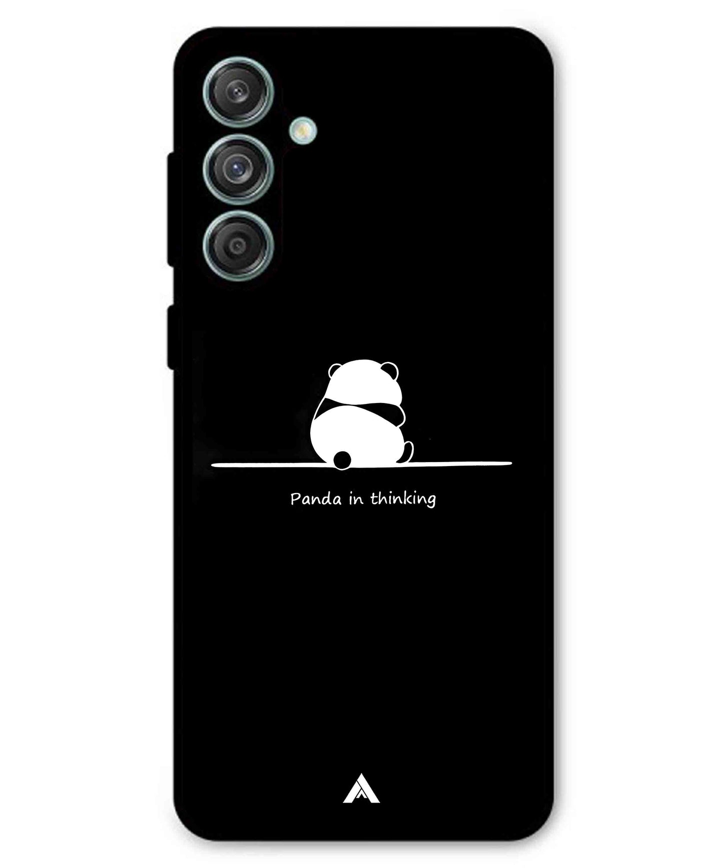 Thinking Panda Metal Back Cover Phone Case for Samsung Galaxy M55
