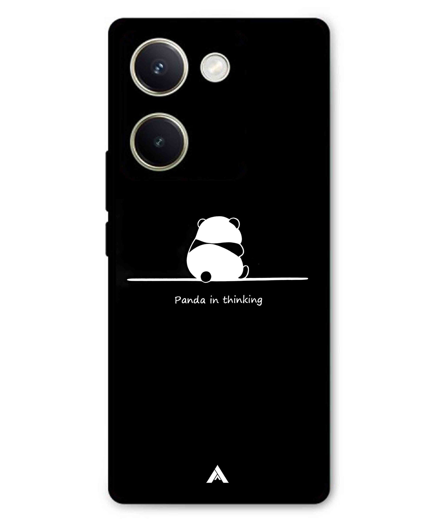 Thinking Panda Metal Back Cover Phone Case for Vivo Y300 Plus