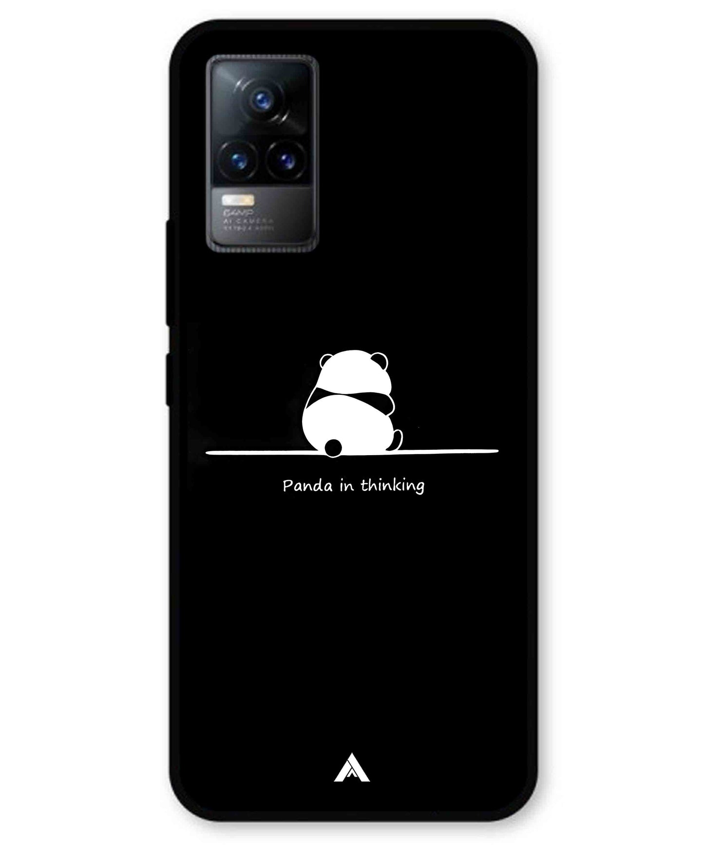 Thinking Panda Metal Back Cover Phone Case for Vivo Y73