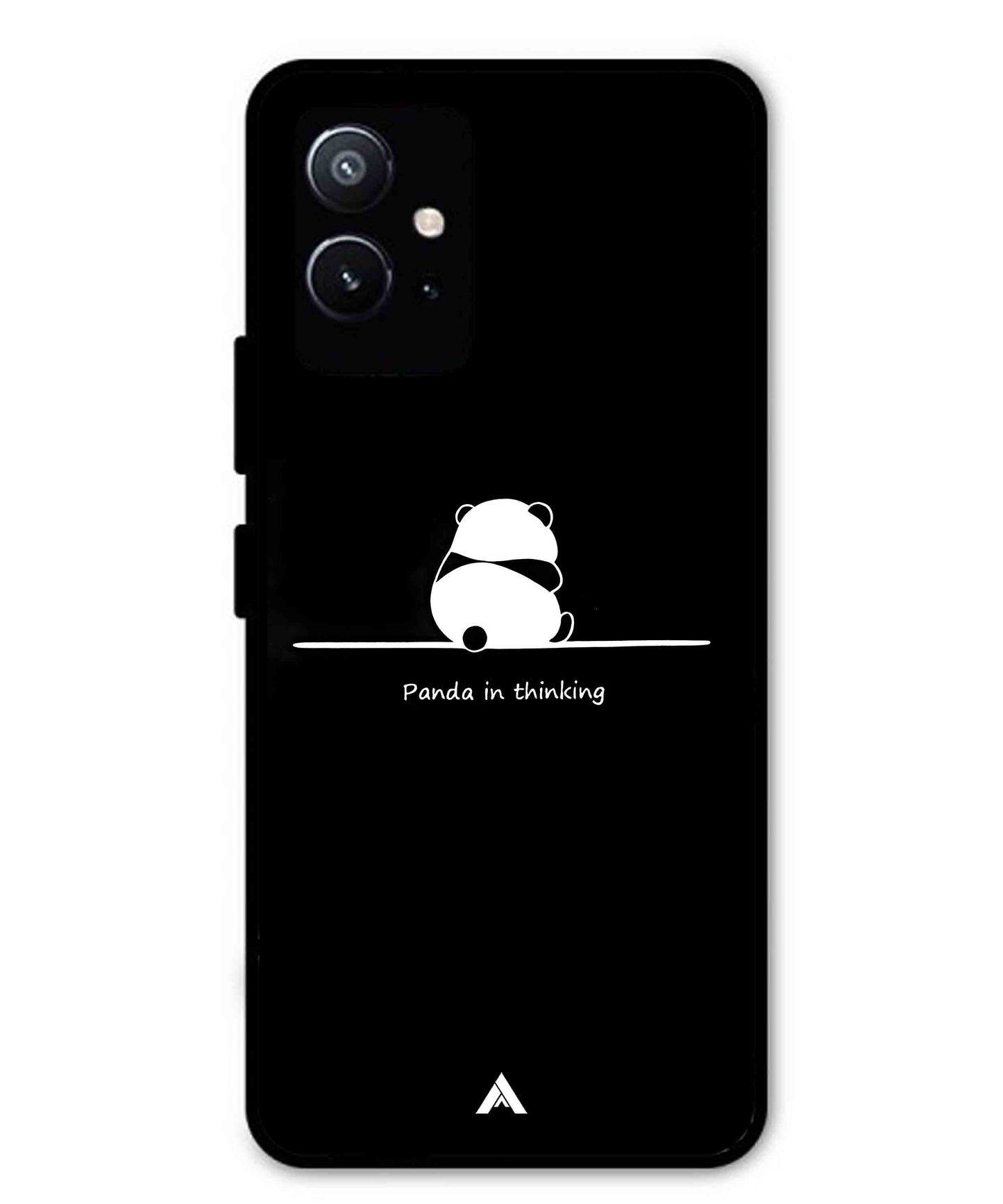 Thinking Panda Metal Back Cover Phone Case for Vivo Y75 5G