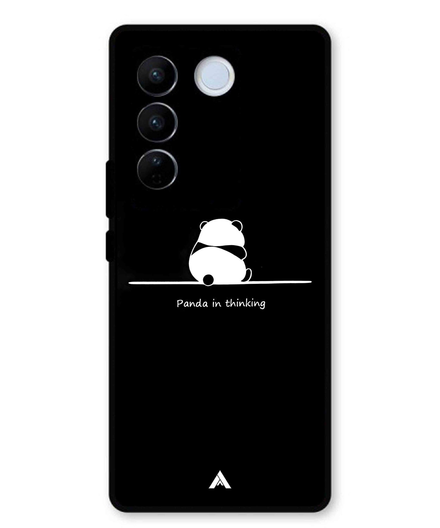 Thinking Panda Metal Back Cover Phone Case for Vivo v27