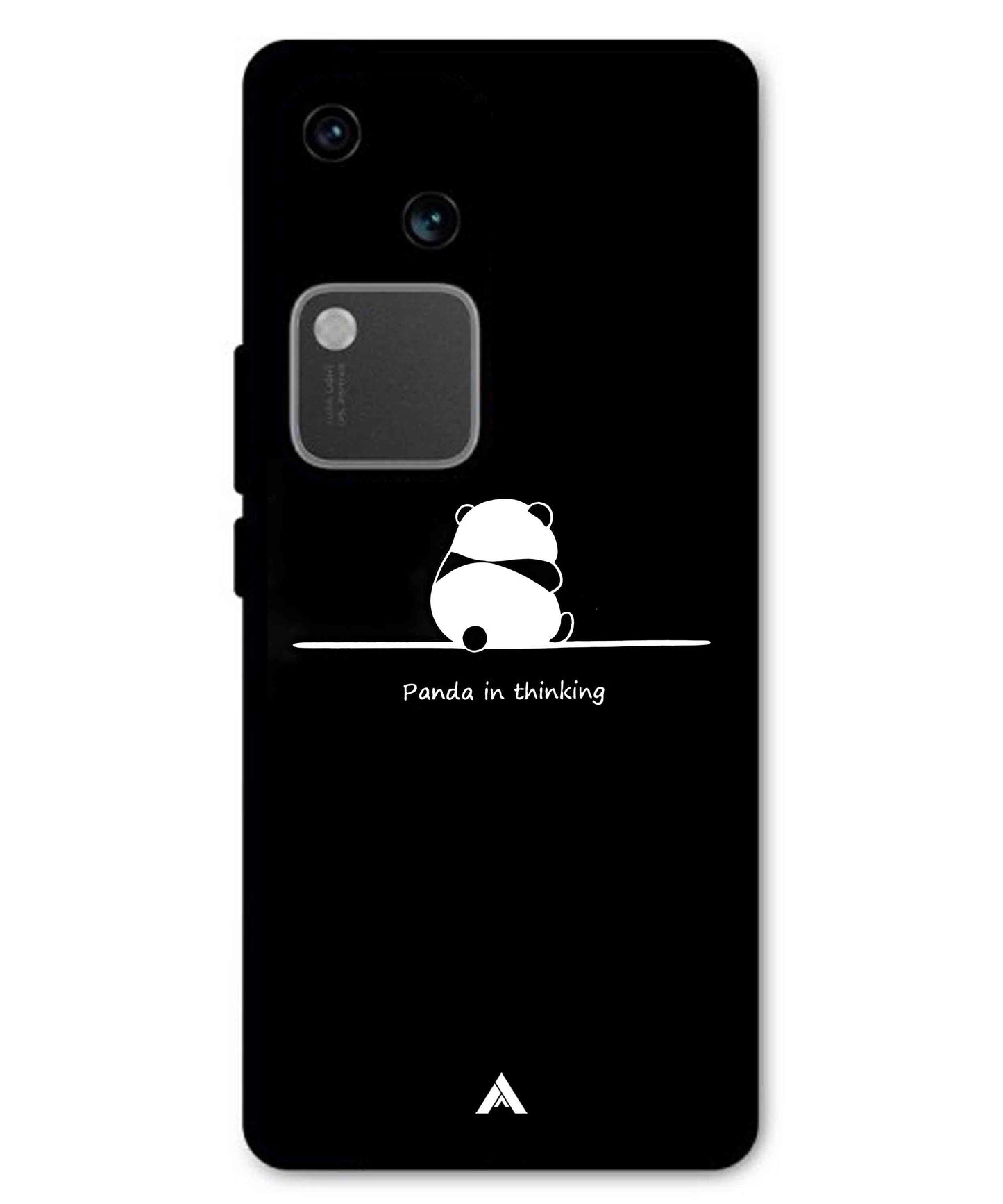 Thinking Panda Metal Back Cover Phone Case for Vivo v30