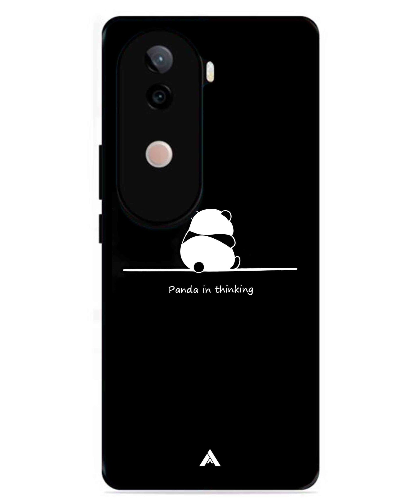 Thinking Panda Metal Back Cover Phone Case for Vivo v40e