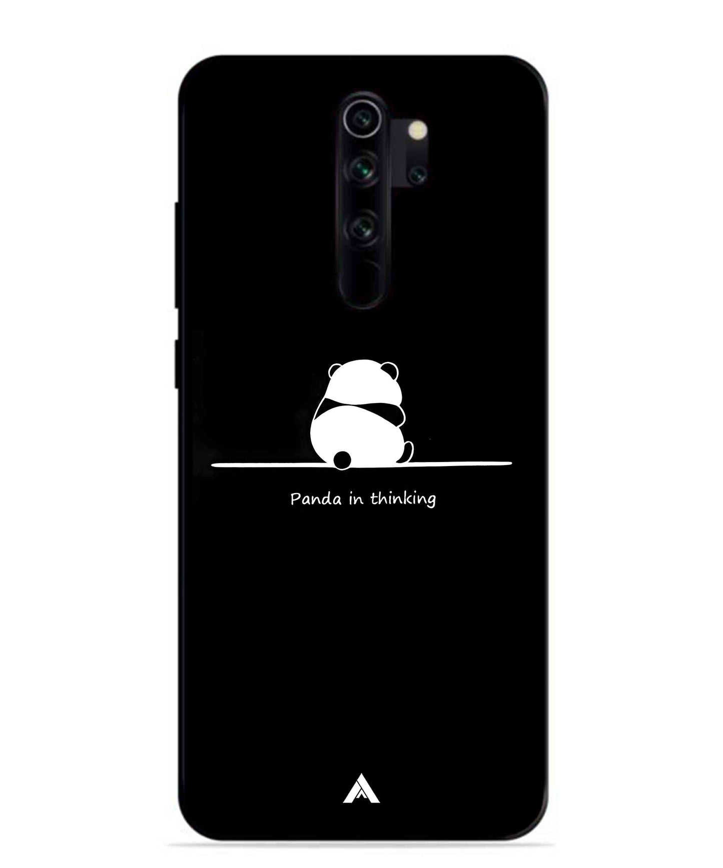 Thinking Panda Metal Back Cover Phone Case for Xiaomi Redmi Note 8 Pro