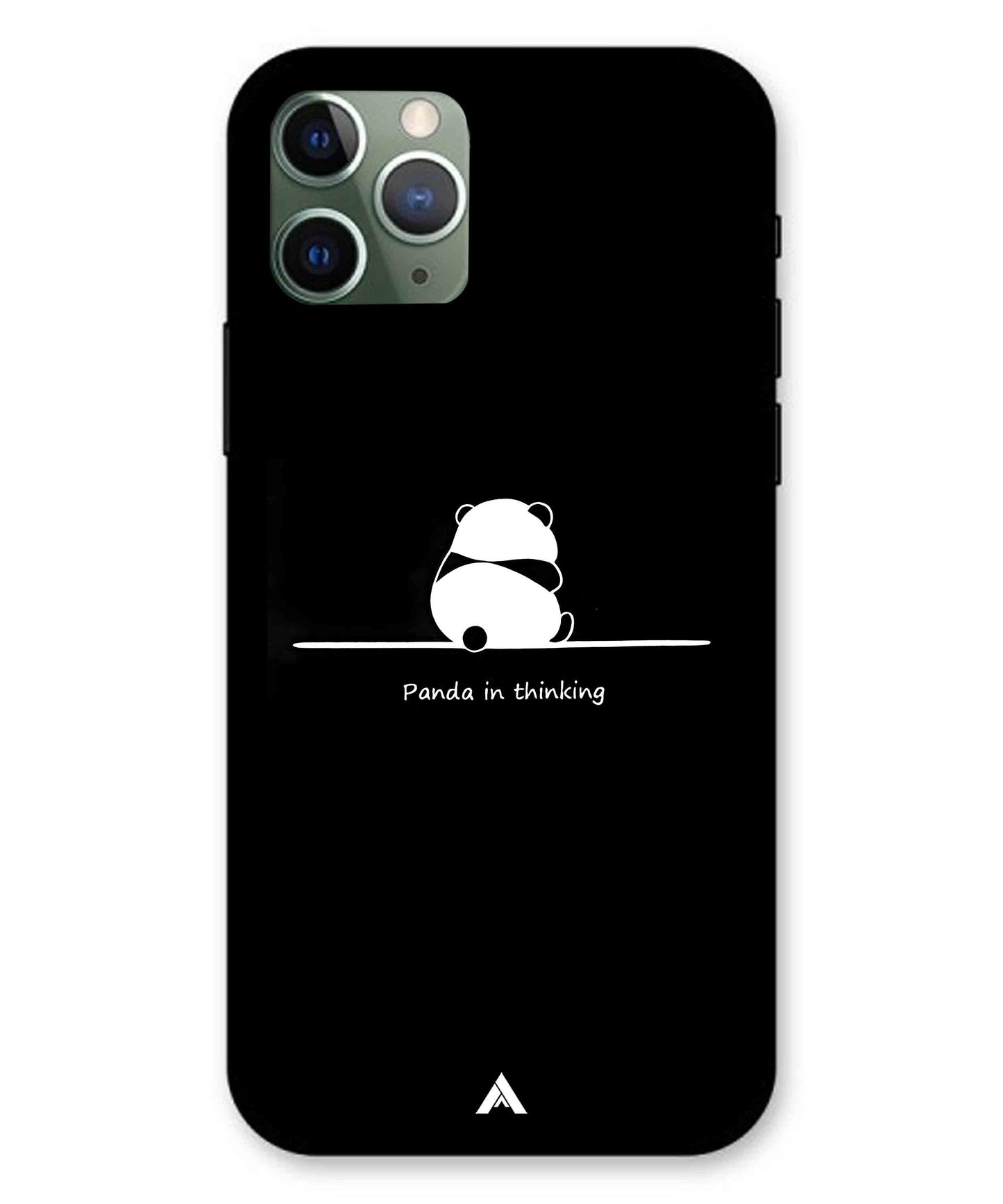 Thinking Panda Metal Back Cover Phone Case for iPhone 11 Pro