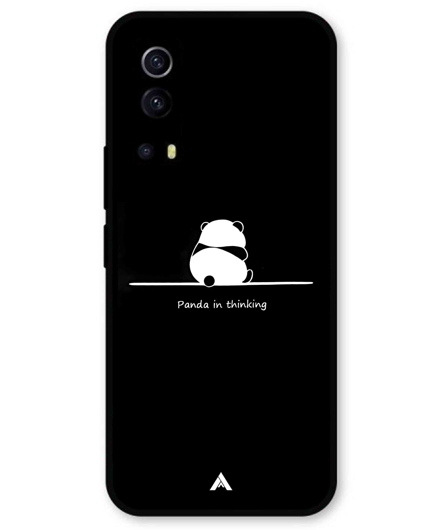 Thinking Panda Metal Back Cover Phone Case for iQOO Z3