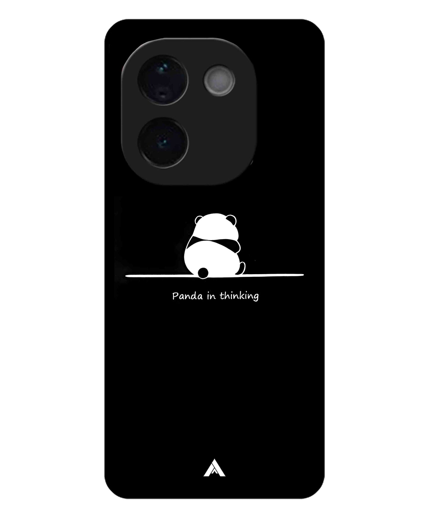 Thinking Panda Metal Back Cover Phone Case for iQOO Z9s Pro