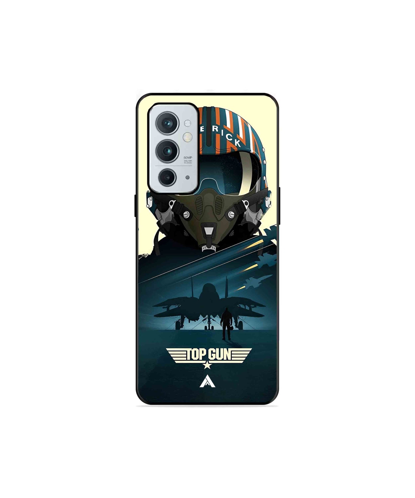 Top Gun Navy Metal Back Cover Phone Case for Oneplus 9RT