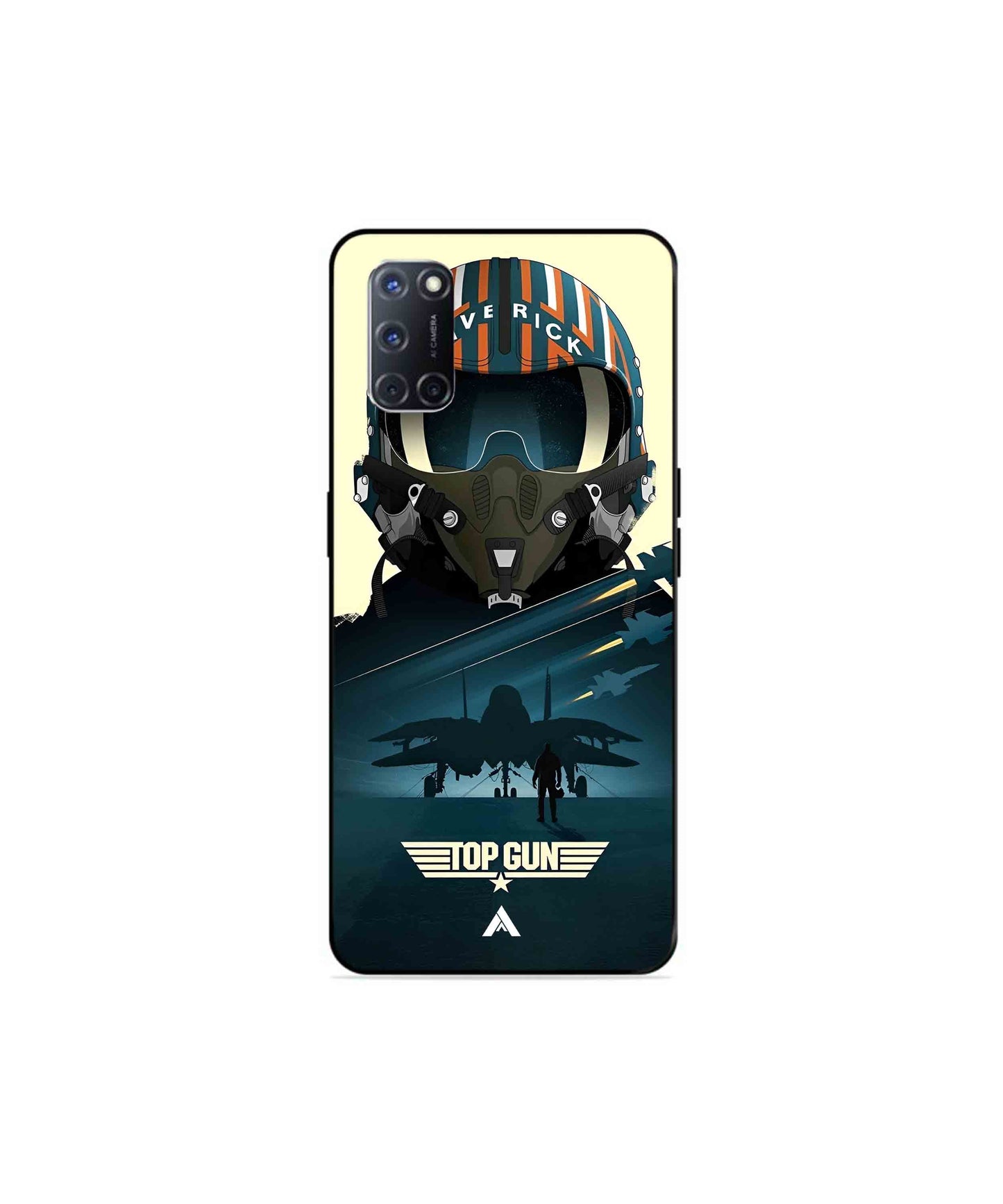 Top Gun Navy Metal Back Cover Phone Case for Oppo A52