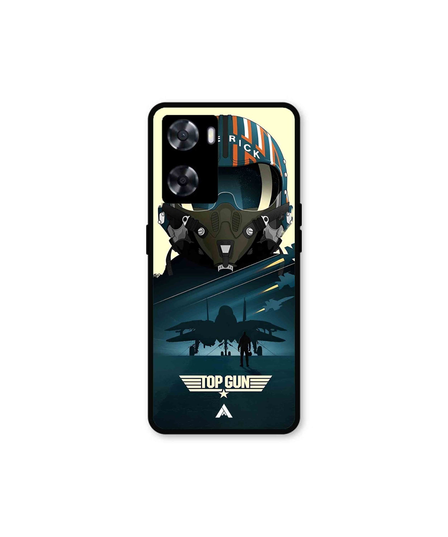 Top Gun Navy Metal Back Cover Phone Case for Oppo A77s
