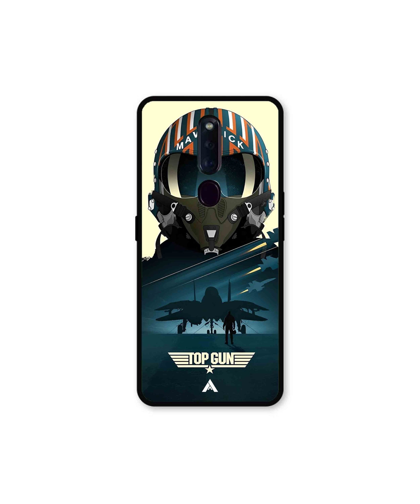 Top Gun Navy Metal Back Cover Phone Case for Oppo F11 Pro