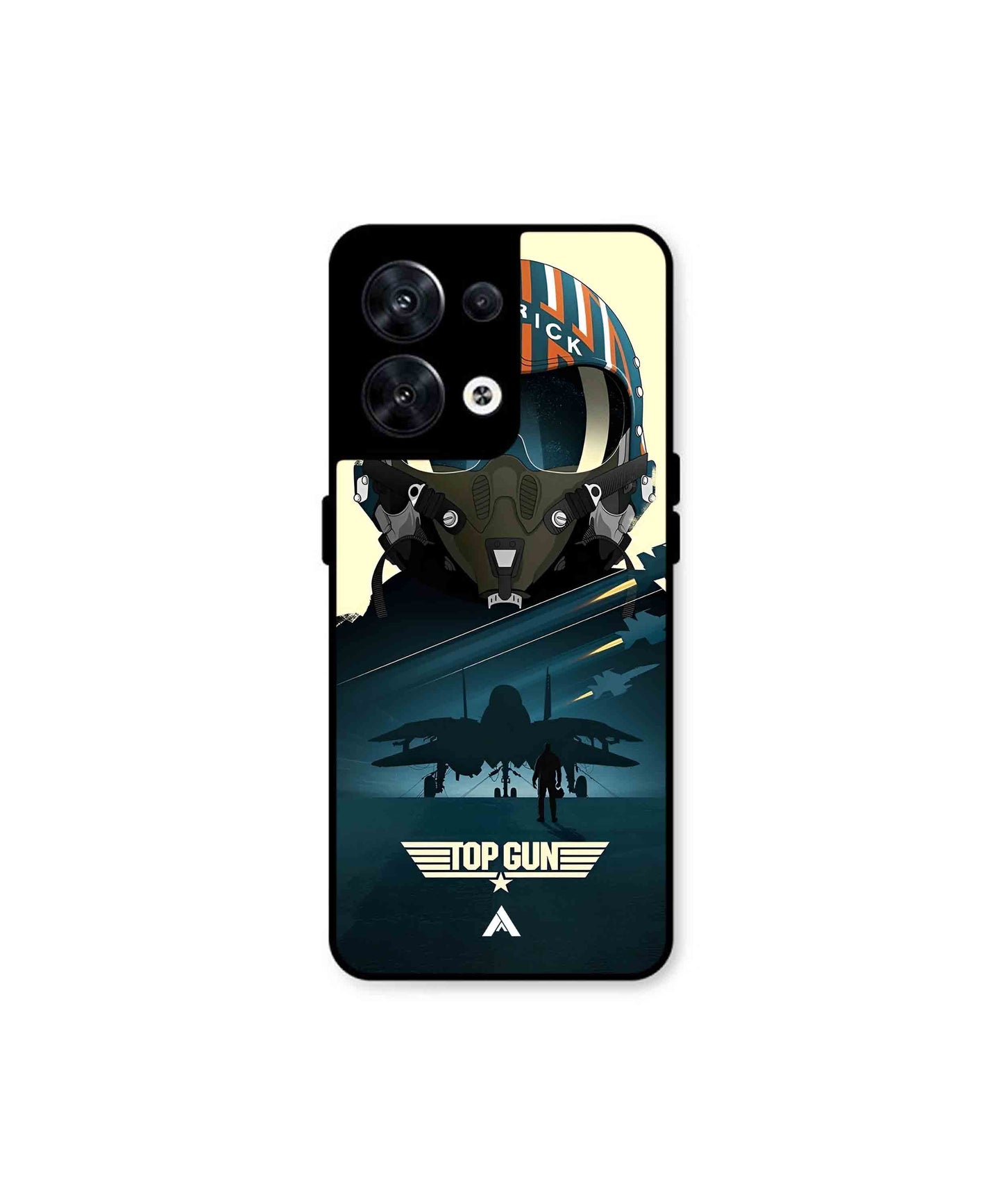 Top Gun Navy Metal Back Cover Phone Case for Oppo Reno 10 Pro