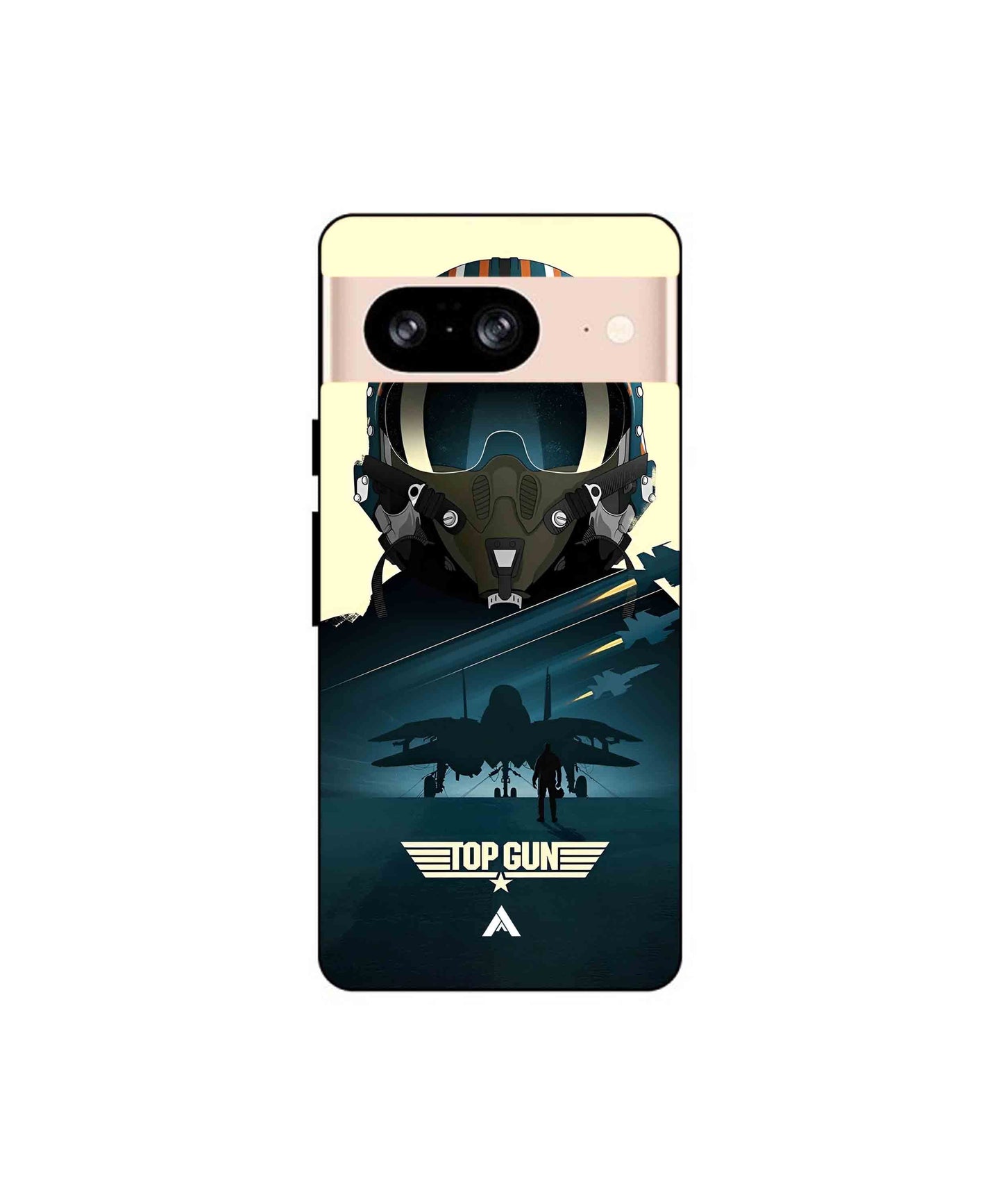 Top Gun Navy Metal Back Cover Phone Case for Pixel 8
