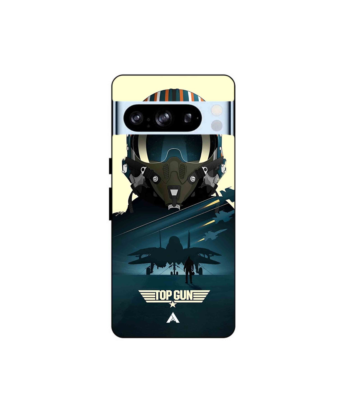 Top Gun Navy Metal Back Cover Phone Case for Pixel 8 Pro