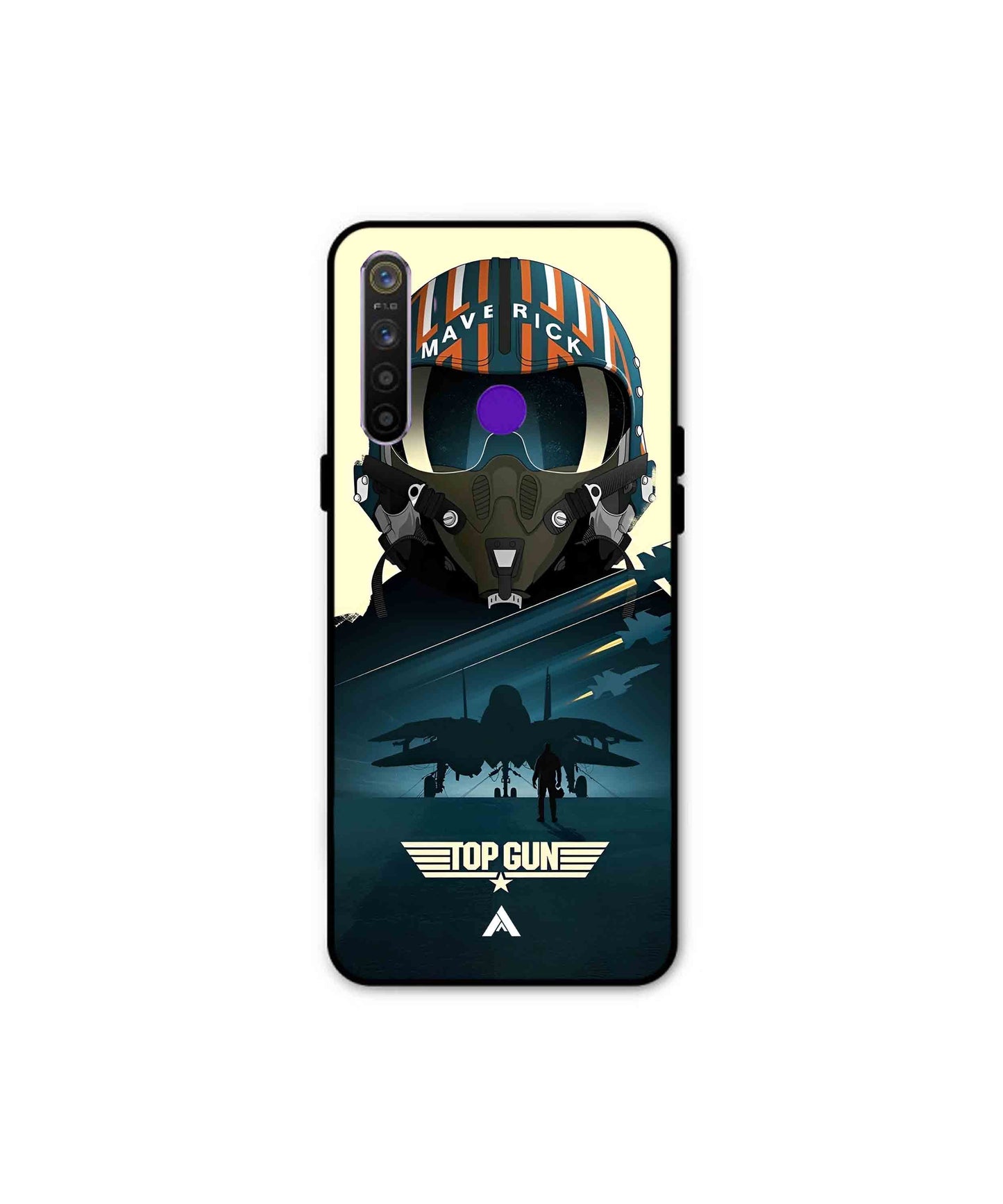 Top Gun Navy Metal Back Cover Phone Case for Realme 5