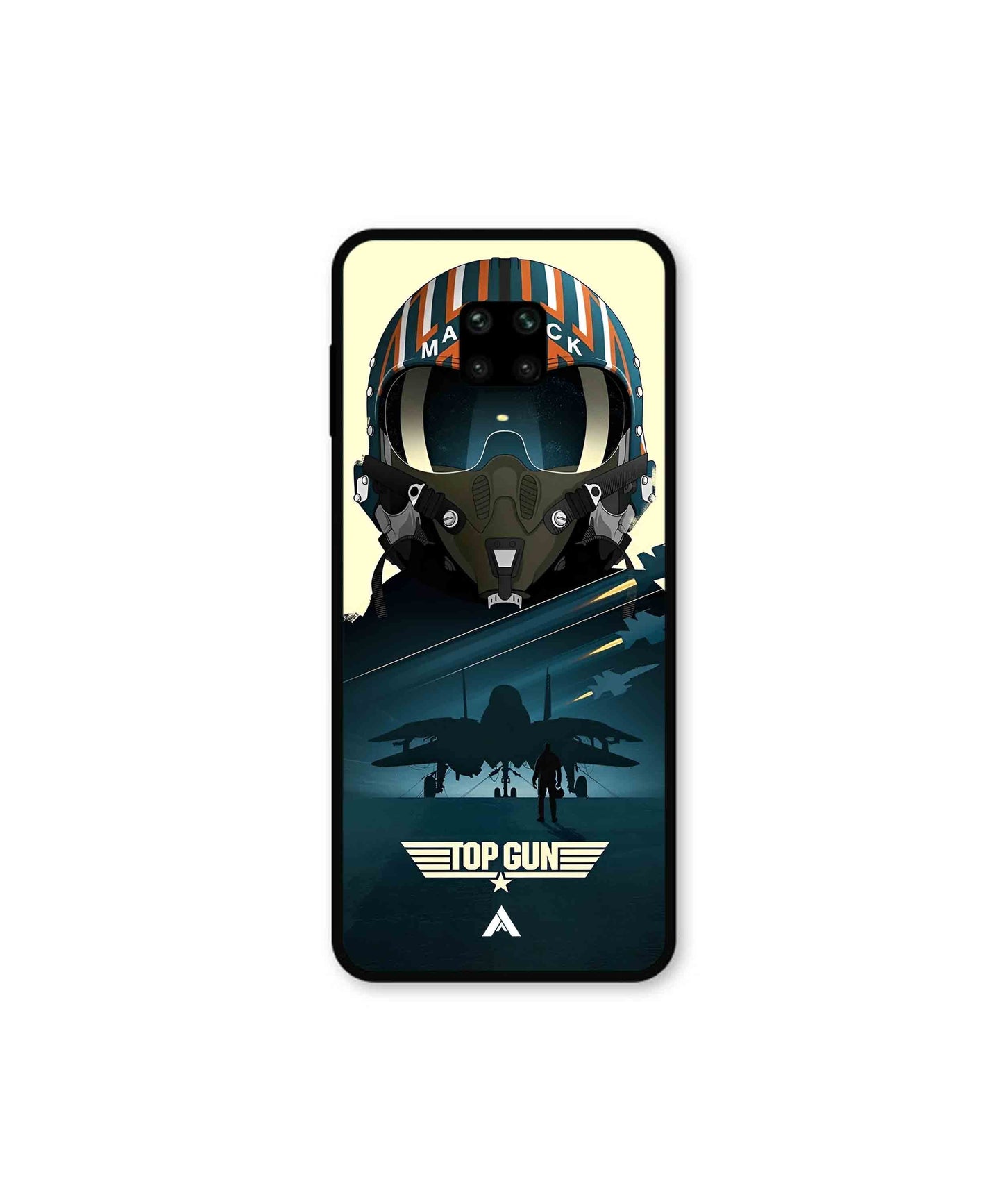 Top Gun Navy Metal Back Cover Phone Case for Xiaomi Redmi Note 9 Pro