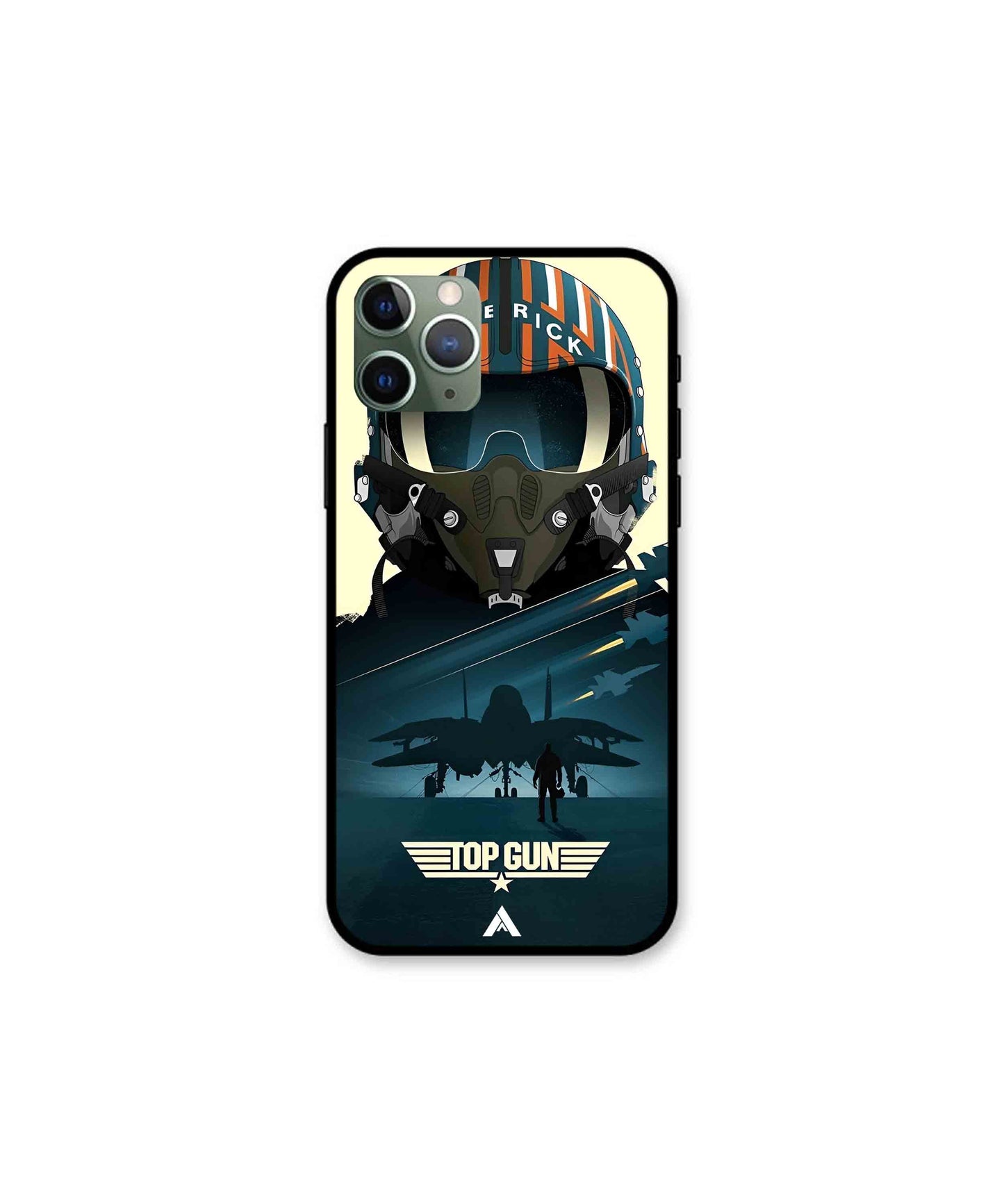 Top Gun Navy Metal Back Cover Phone Case for iPhone 11 Pro