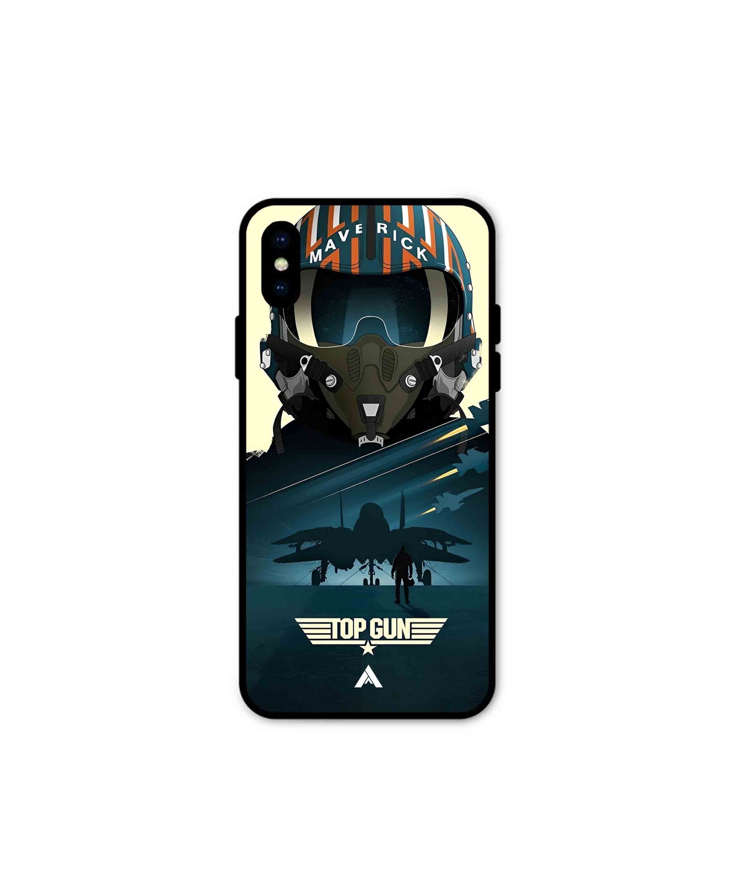 Top Gun Navy Metal Back Cover Phone Case for iPhone Xs