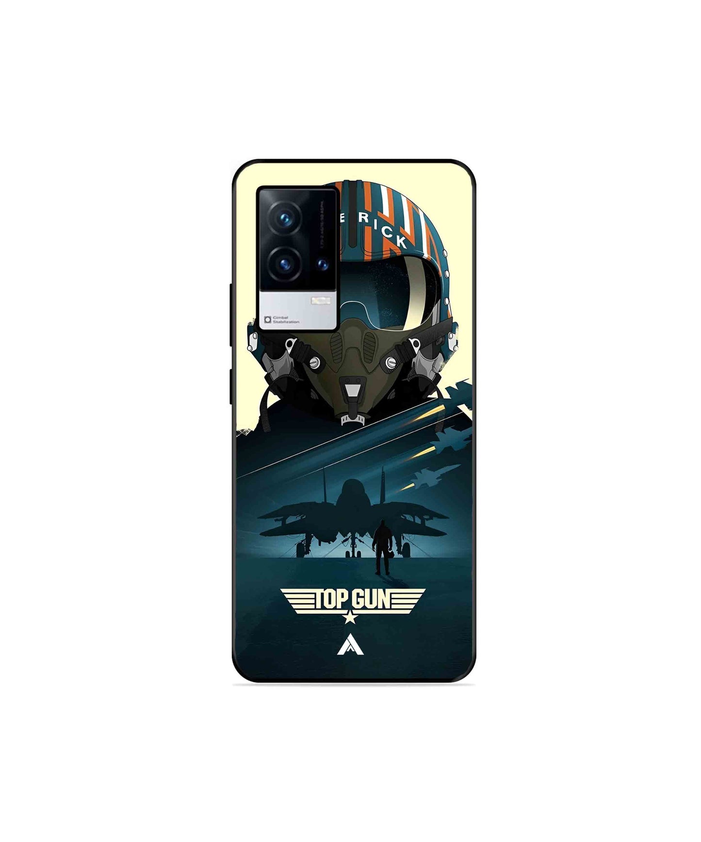 Top Gun Navy Metal Back Cover Phone Case for iQOO 8