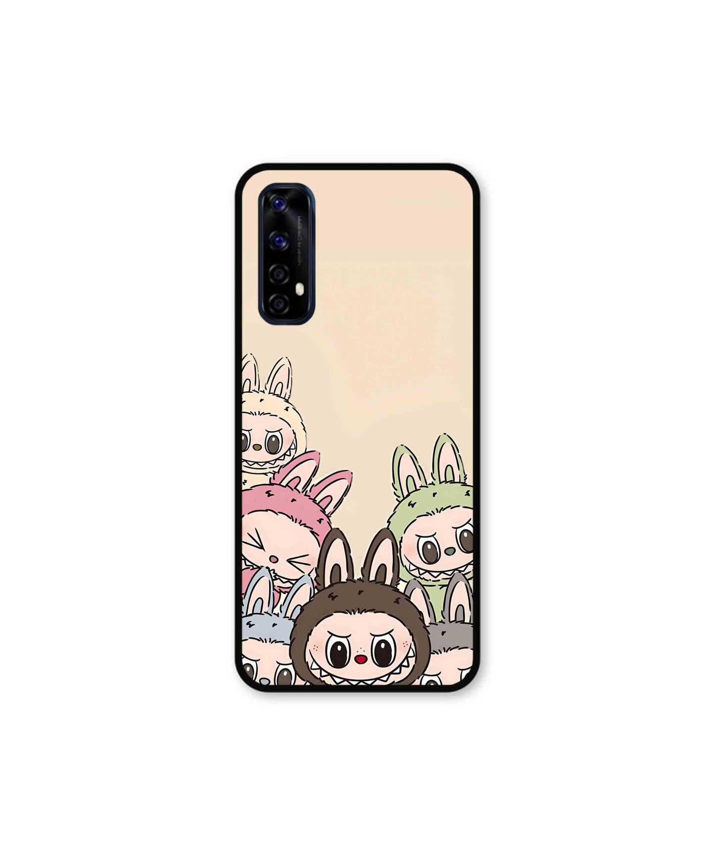 Zimomo Labubu Metal Back Cover Phone Case for Realme 7