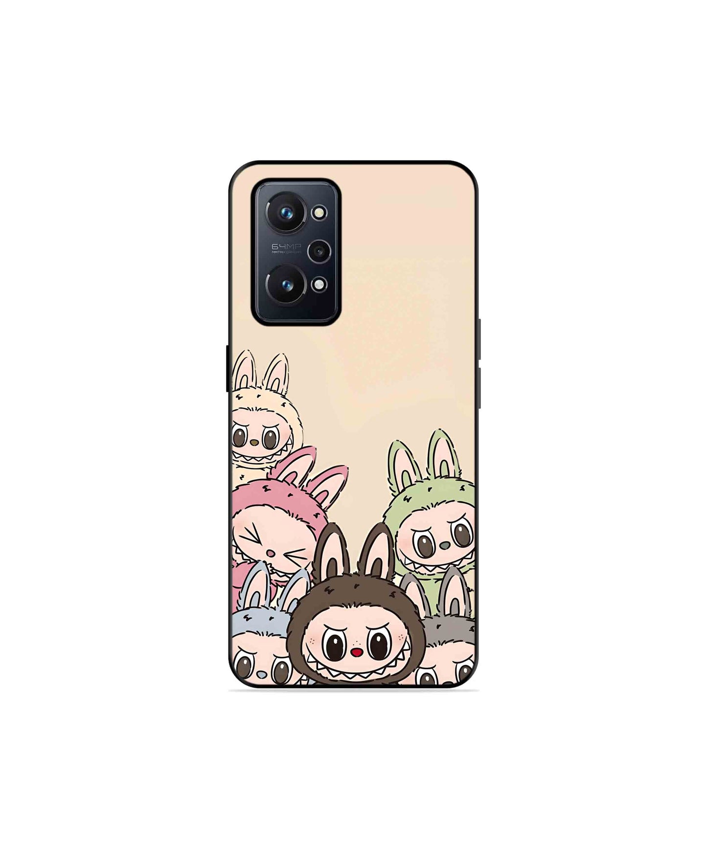 Zimomo Labubu Metal Back Cover Phone Case for Realme GT Neo 2
