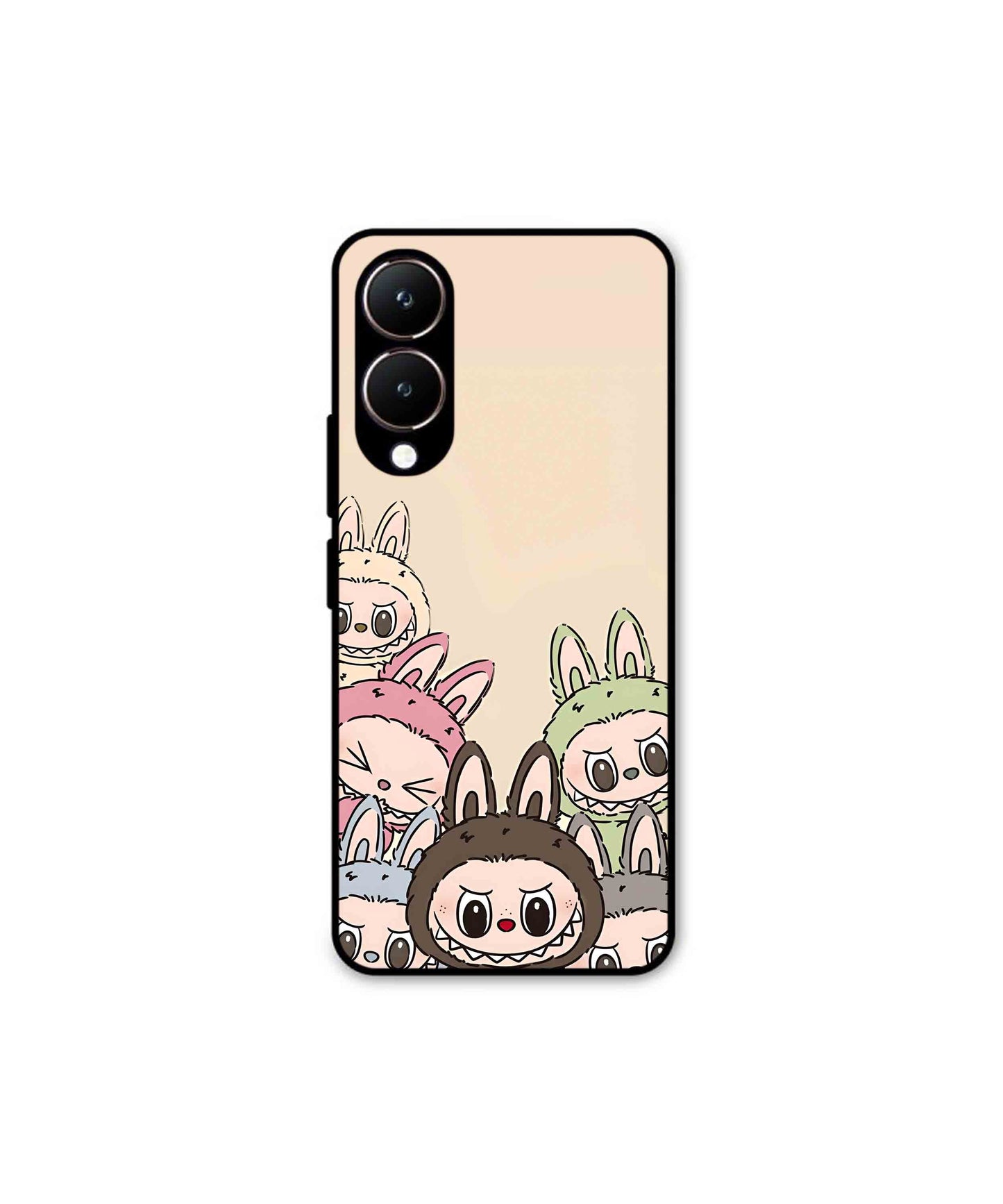 Zimomo Labubu Metal Back Cover Phone Case for Vivo Y28