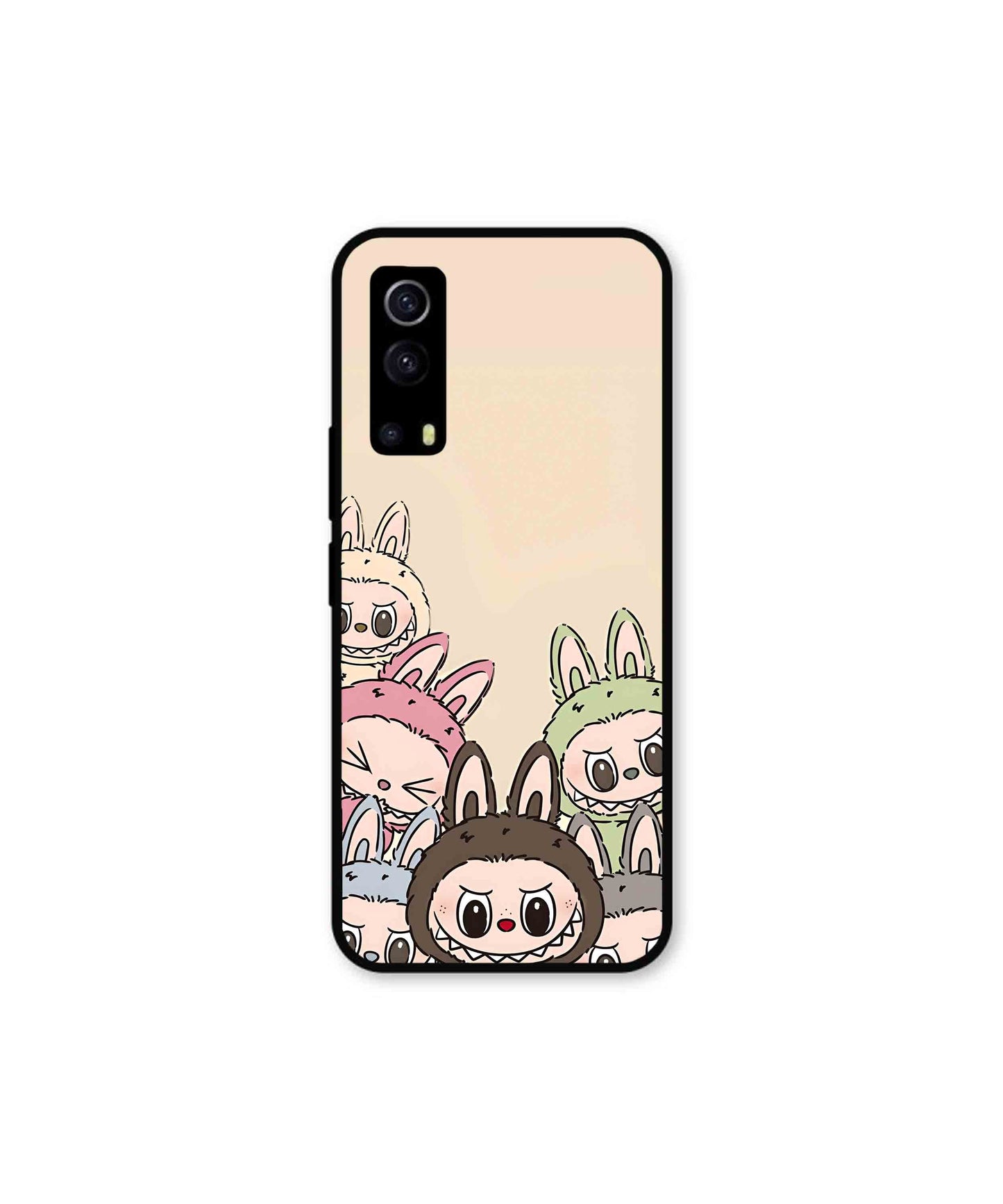 Zimomo Labubu Metal Back Cover Phone Case for Vivo Y53s