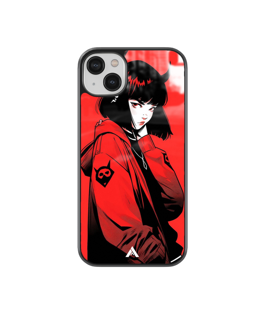 Red Devil Girl Premium Shockproof Metal Back Cover Cases - Ascension Store