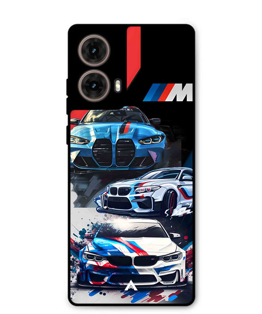 BMW 32 Car Metal Back Cover Phone Case for Moto Edge 50 Fusion