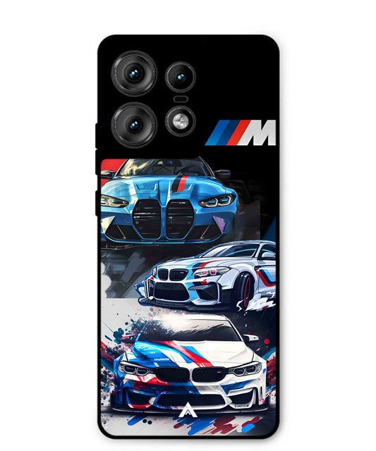 BMW 32 Car Metal Back Cover Phone Case for Moto Edge 50 Pro