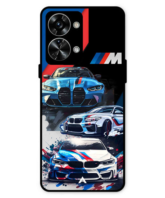 BMW 32 Car Metal Back Cover Phone Case for Oneplus Nord 2T