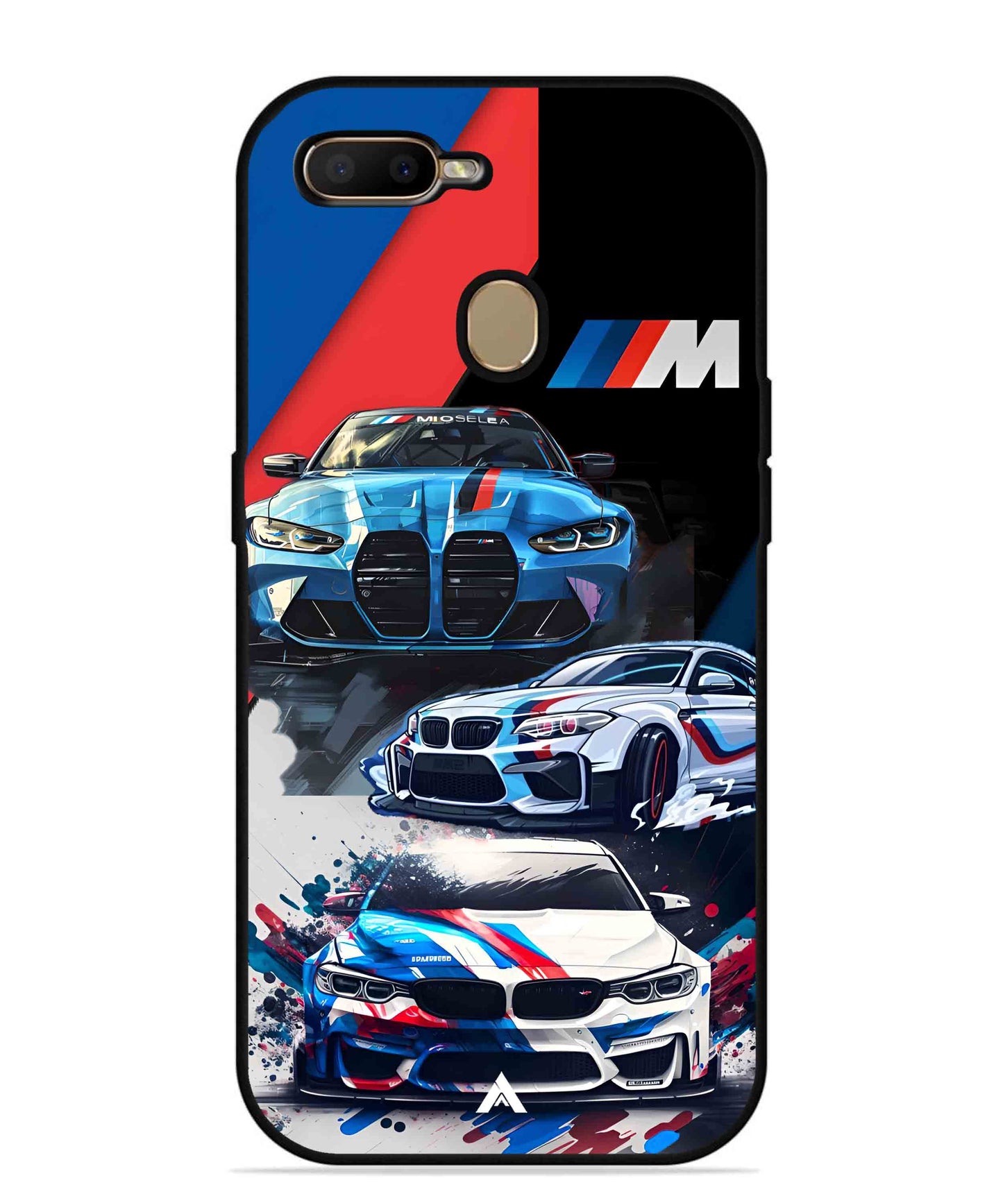 BMW 32 Car Metal Back Cover Phone Case for Oppo A12