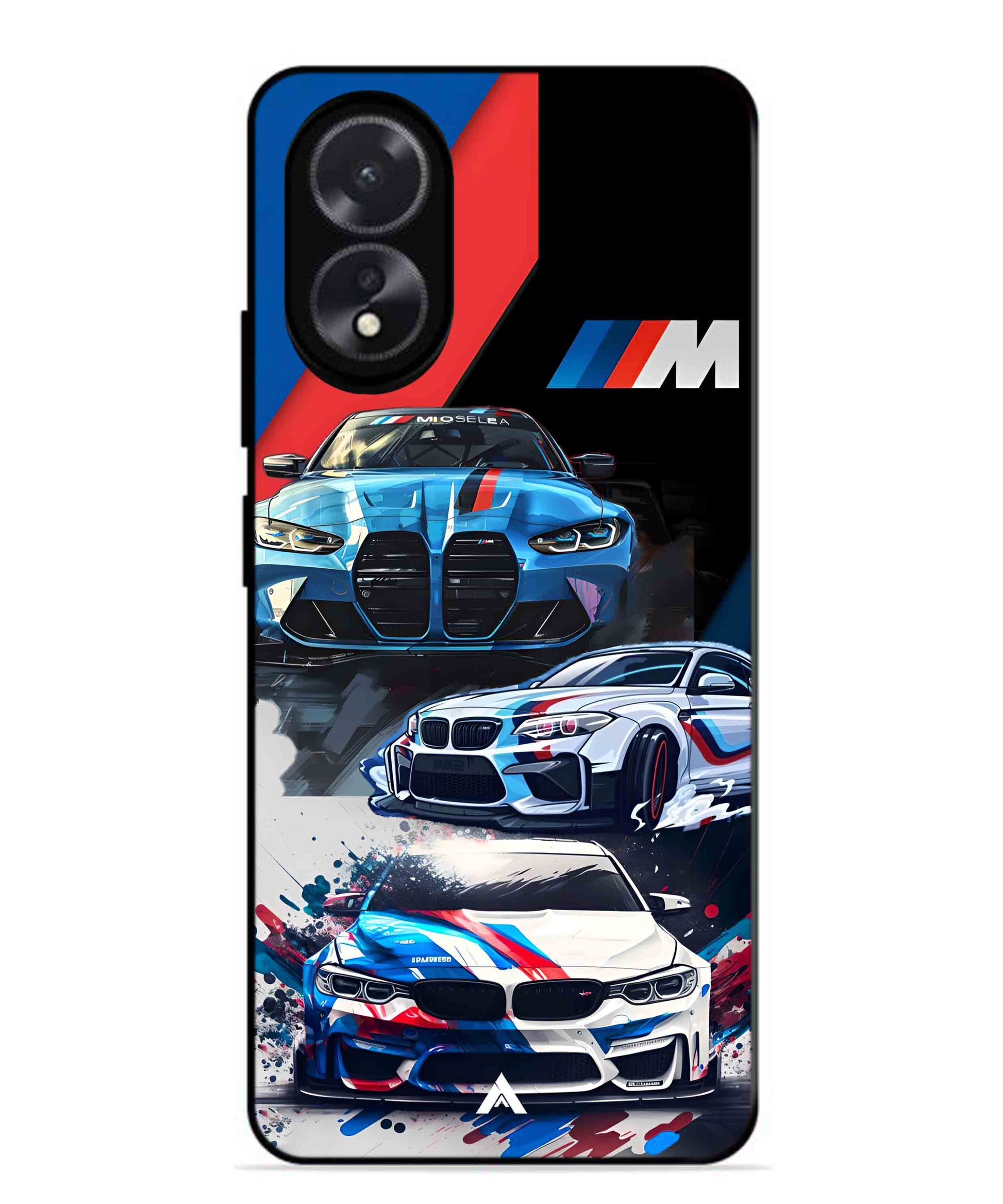 BMW 32 Car Metal Back Cover Phone Case for Oppo A38