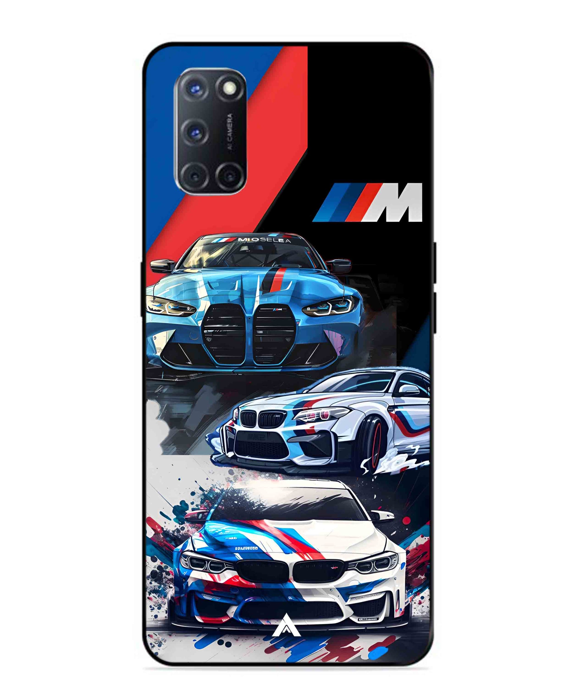 BMW 32 Car Metal Back Cover Phone Case for Oppo A52