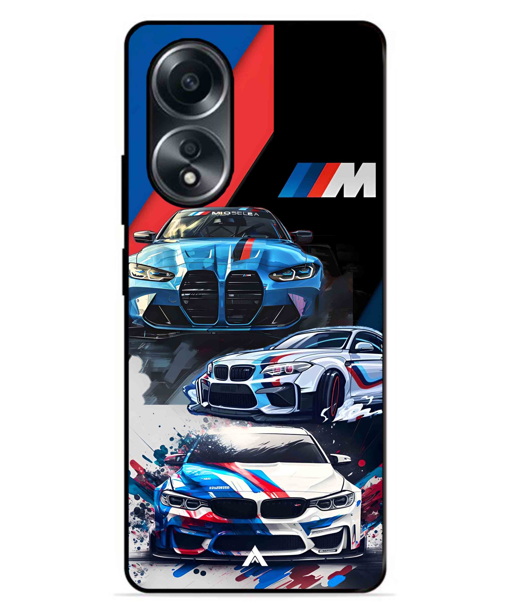 BMW 32 Car Metal Back Cover Phone Case for Oppo A78
