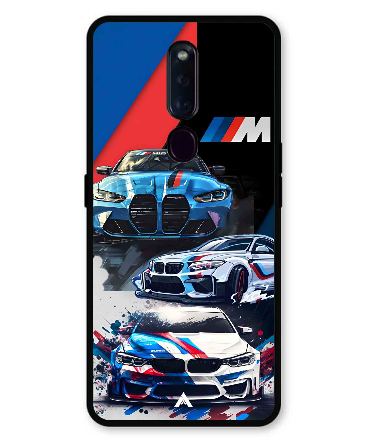 BMW 32 Car Metal Back Cover Phone Case for Oppo F11 Pro