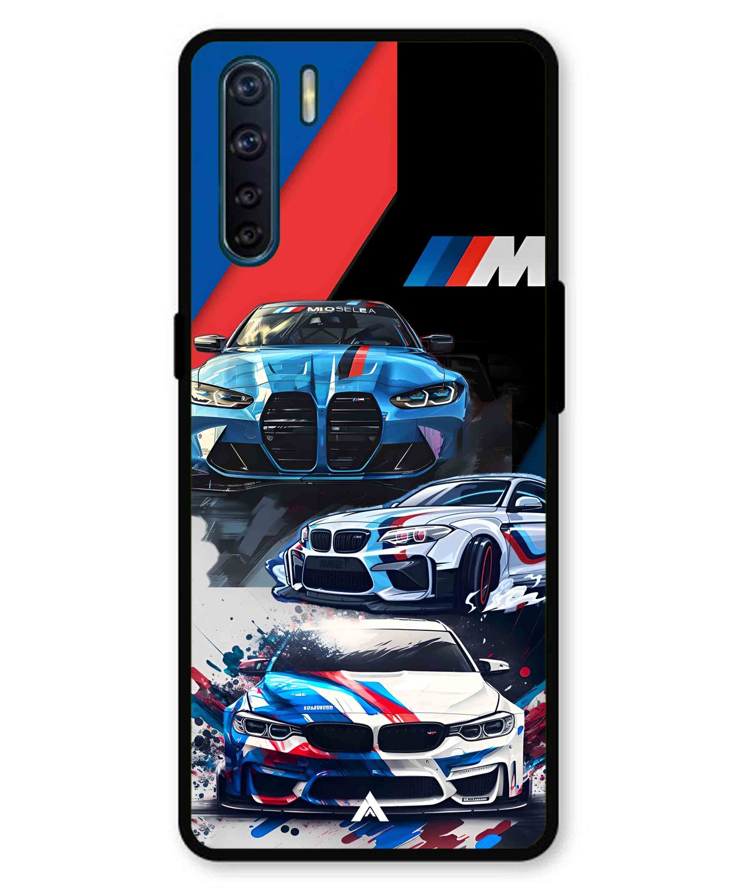 BMW 32 Car Metal Back Cover Phone Case for Oppo F15