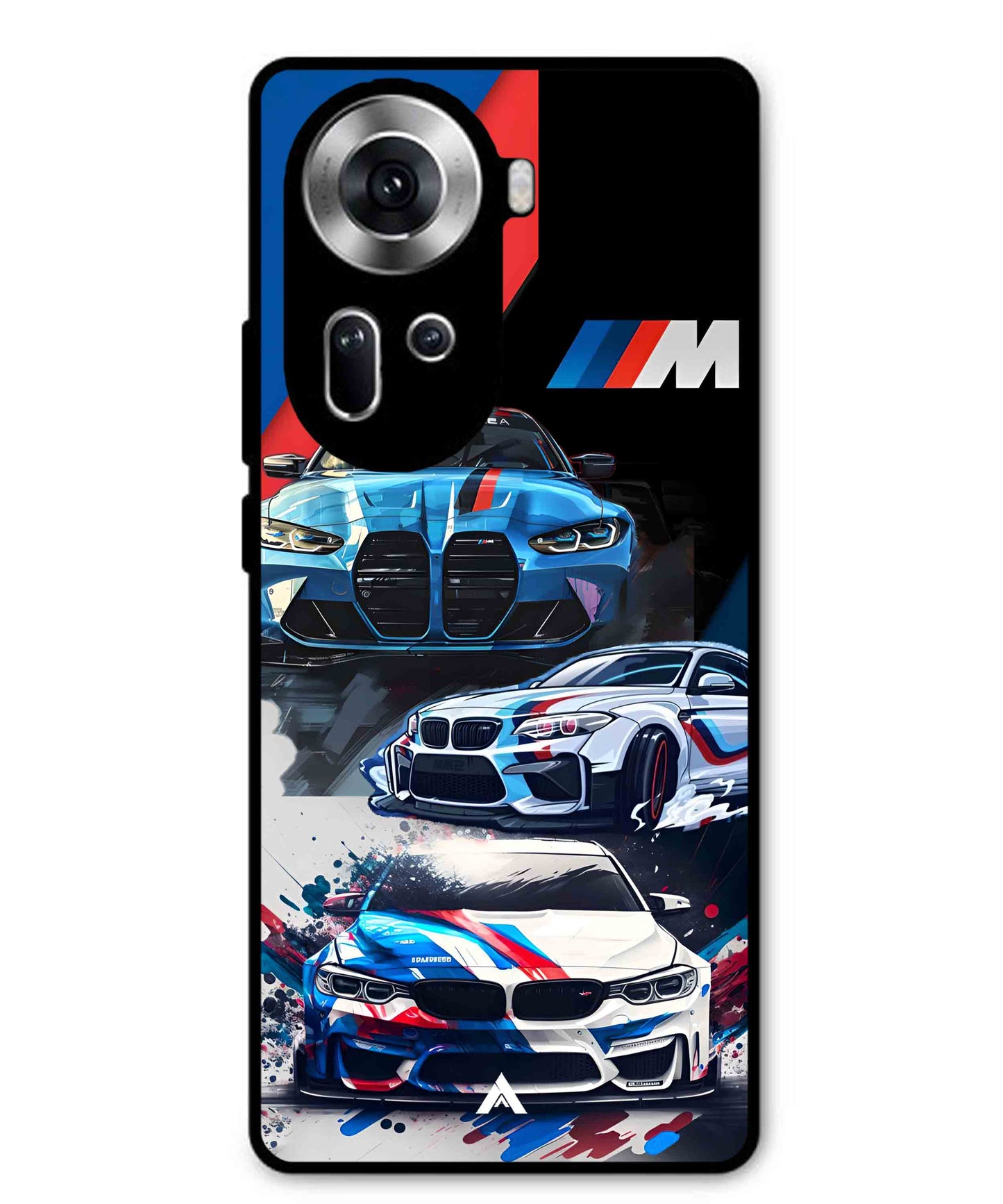 BMW 32 Car Metal Back Cover Phone Case for Oppo Reno 11