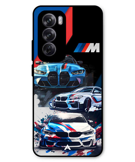 BMW 32 Car Metal Back Cover Phone Case for Oppo Reno 12