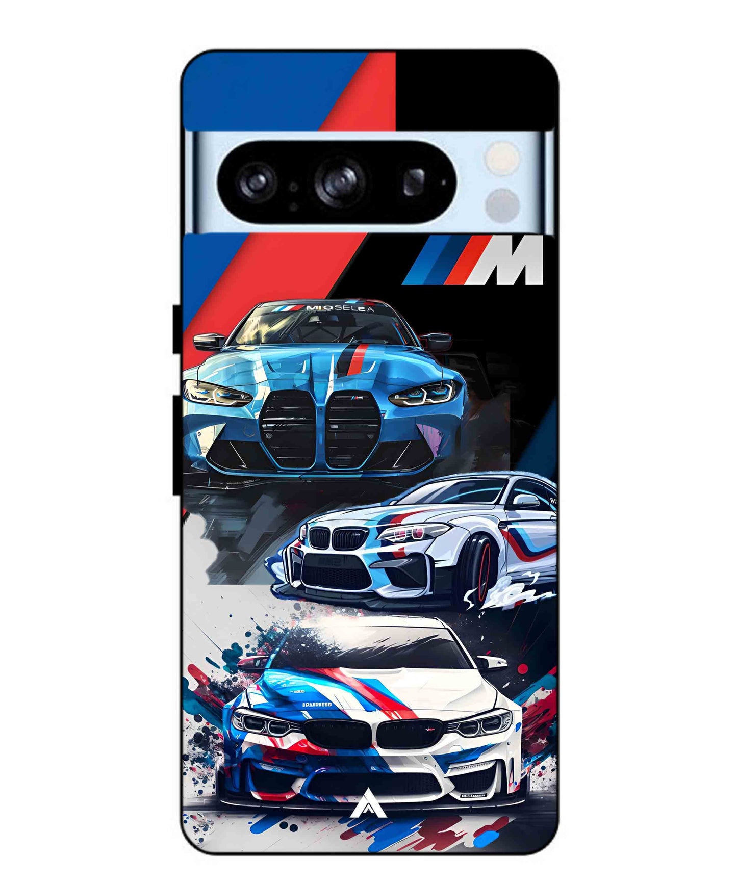 BMW 32 Car Metal Back Cover Phone Case for Pixel 8 Pro