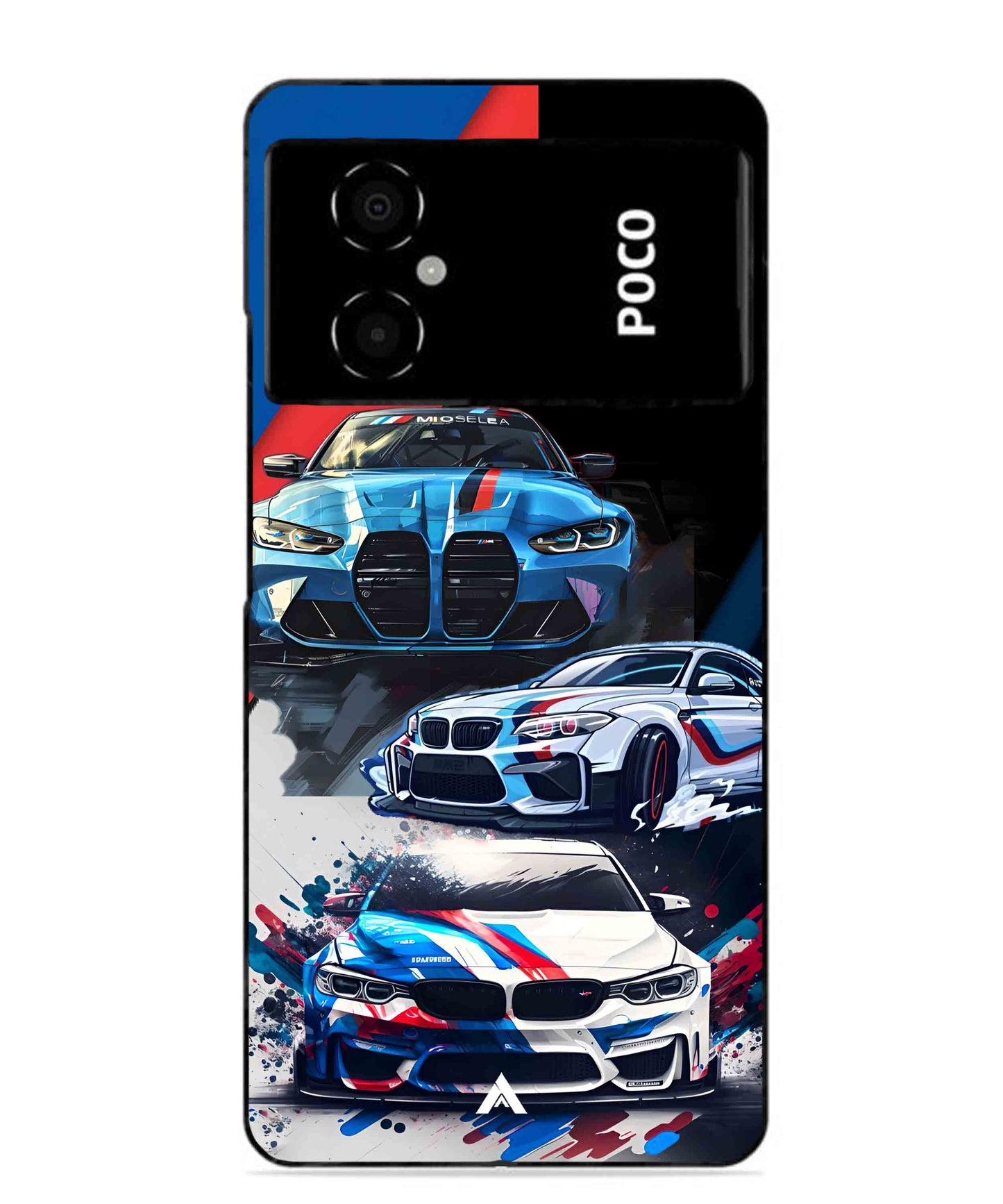 BMW 32 Car Metal Back Cover Phone Case for Poco M4 5G